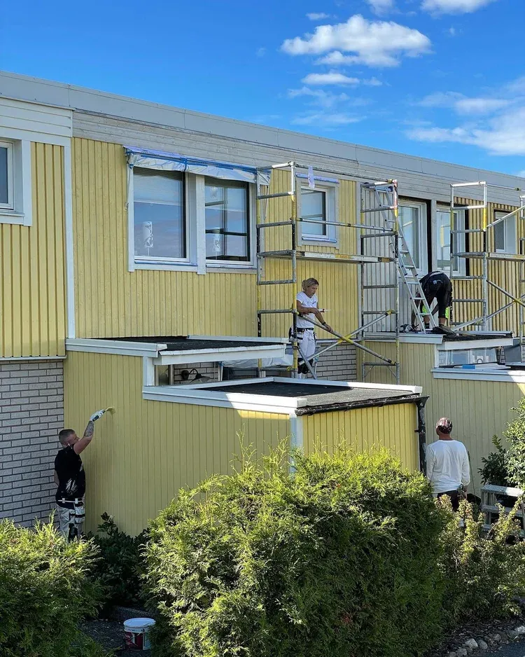Radhusområde i Sävedalen under målning
