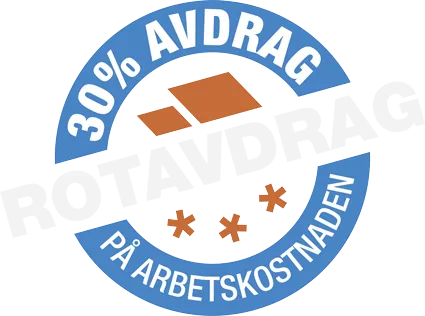 30% avdrag med ROT-avdrag på arbetskostnaden